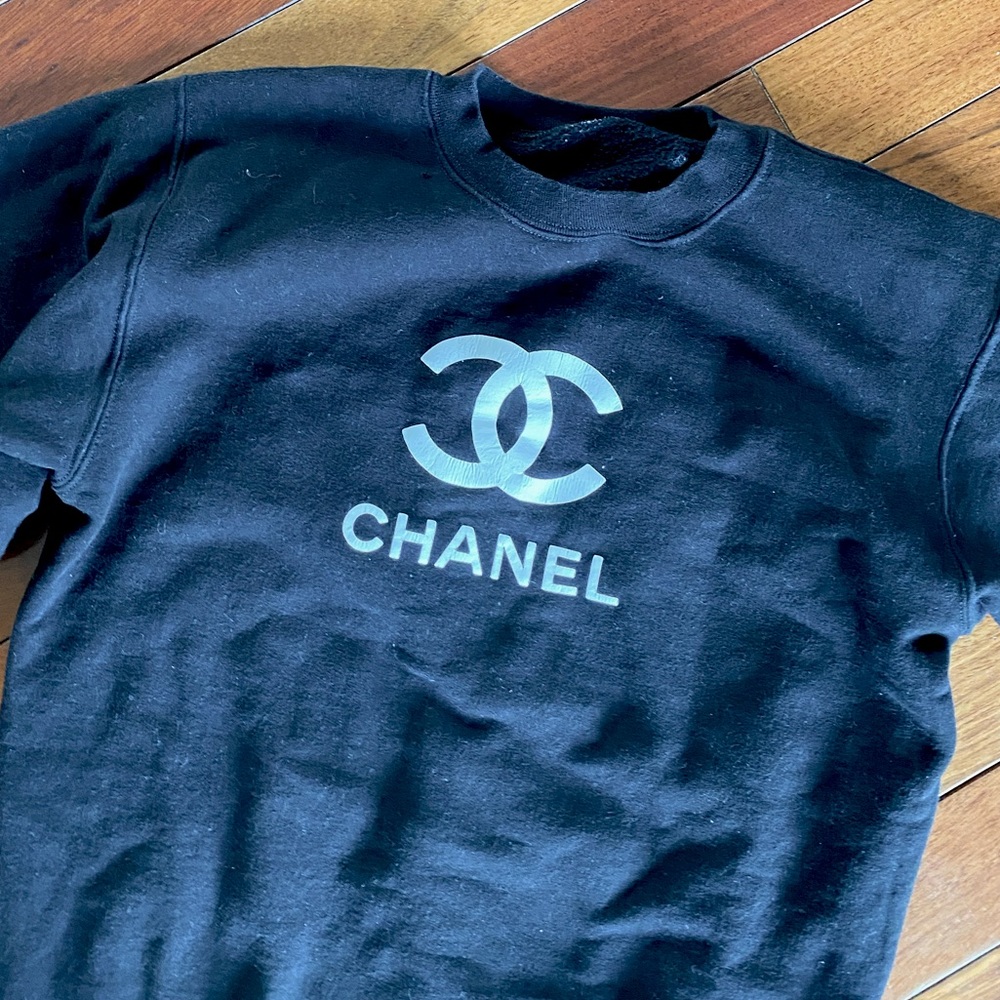Chanel Logo Crewneck Sweatshirt